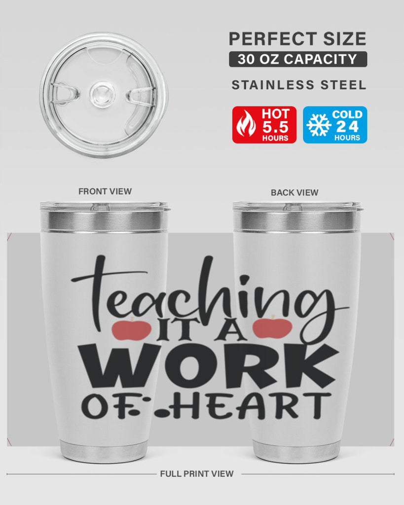 teaching it a work of heart Style 124#- teacher- tumbler