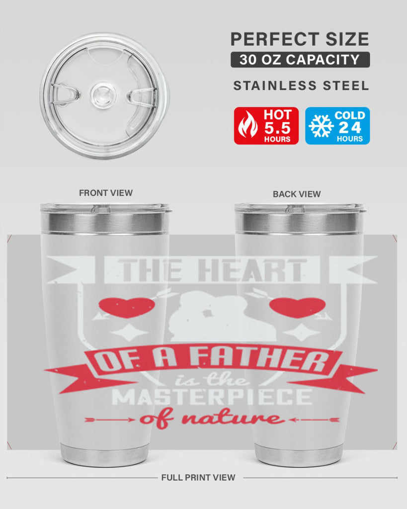 the heart of a father 159#- fathers day- Tumbler