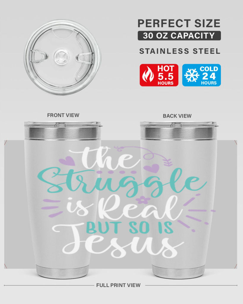 the struggle is real but so is jesuss 4#- easter- Tumbler