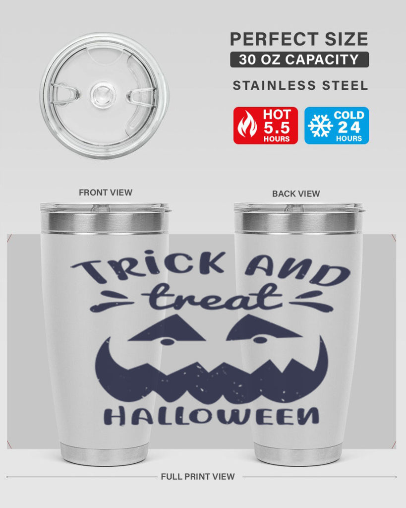 trick and treat halloween 126#- halloween- Tumbler