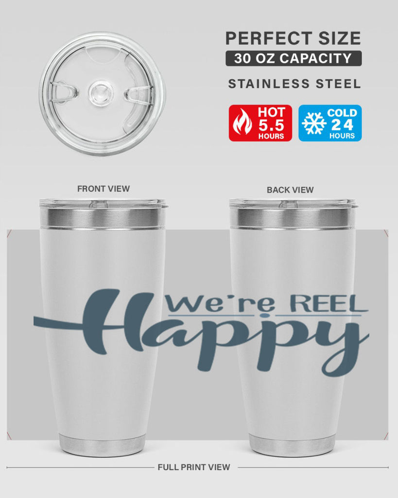 we are reel happy 16#- fishing- Tumbler