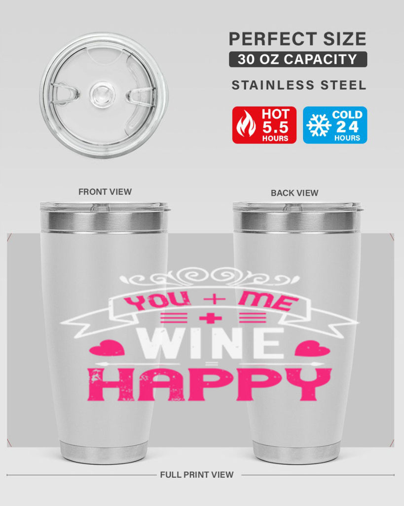 you me wine happy 1#- valentines day- Tumbler