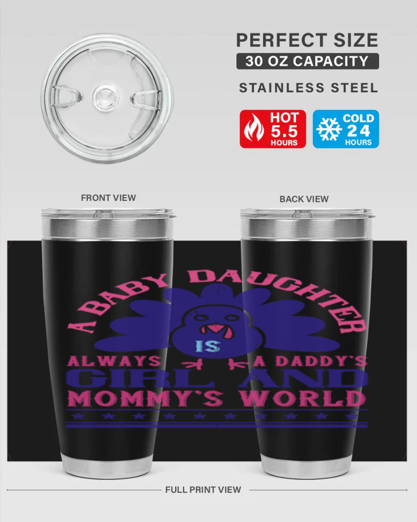 A baby daughter is always a Daddy’s girl and Mommy’s worldd Style 147#- baby- tumbler