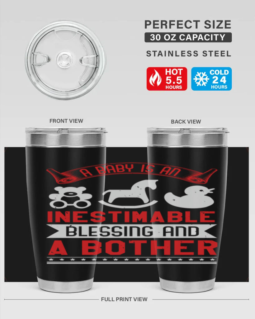 A baby is blessing and a bother Style 50#- baby shower- tumbler