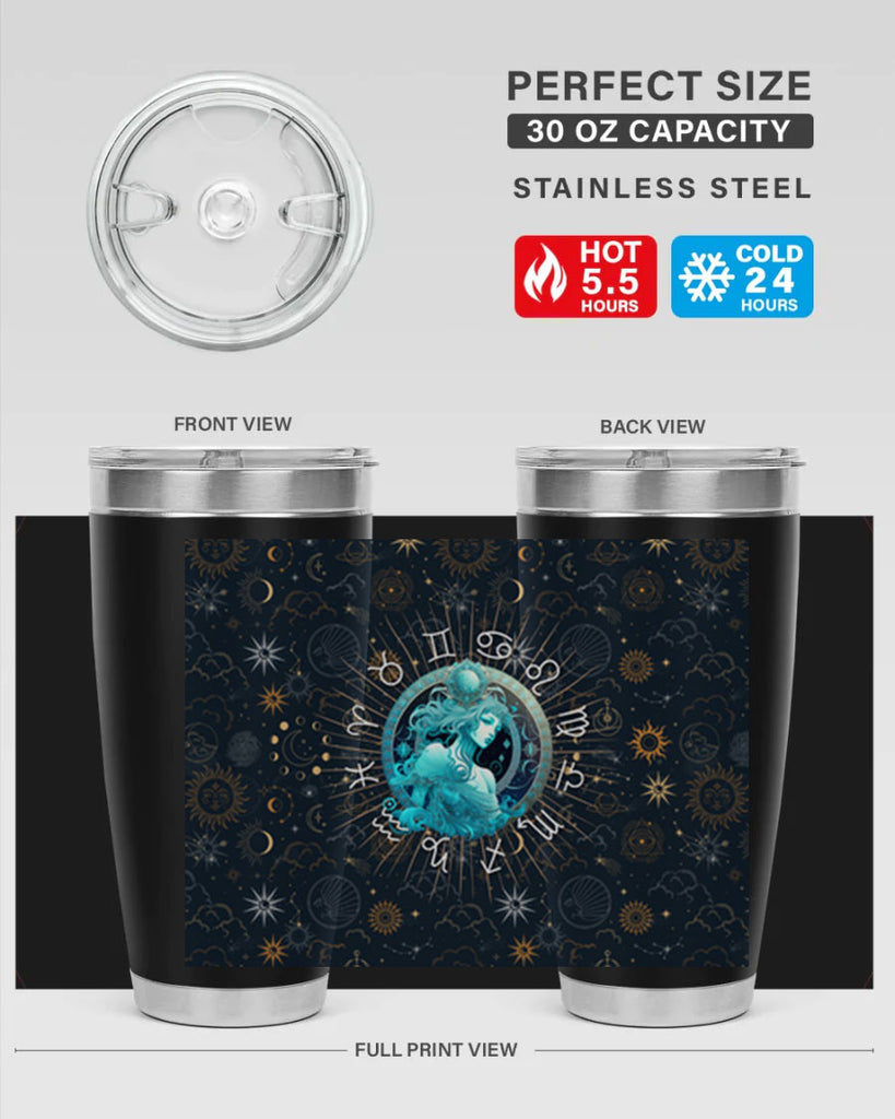 Aquarius Straight 66#- zodiac- Tumbler