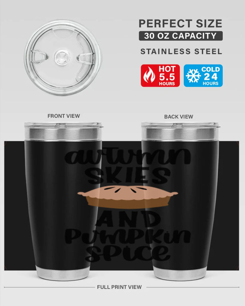 Autumn Skies And Pumpkin Spice 477#- fall- Tumbler