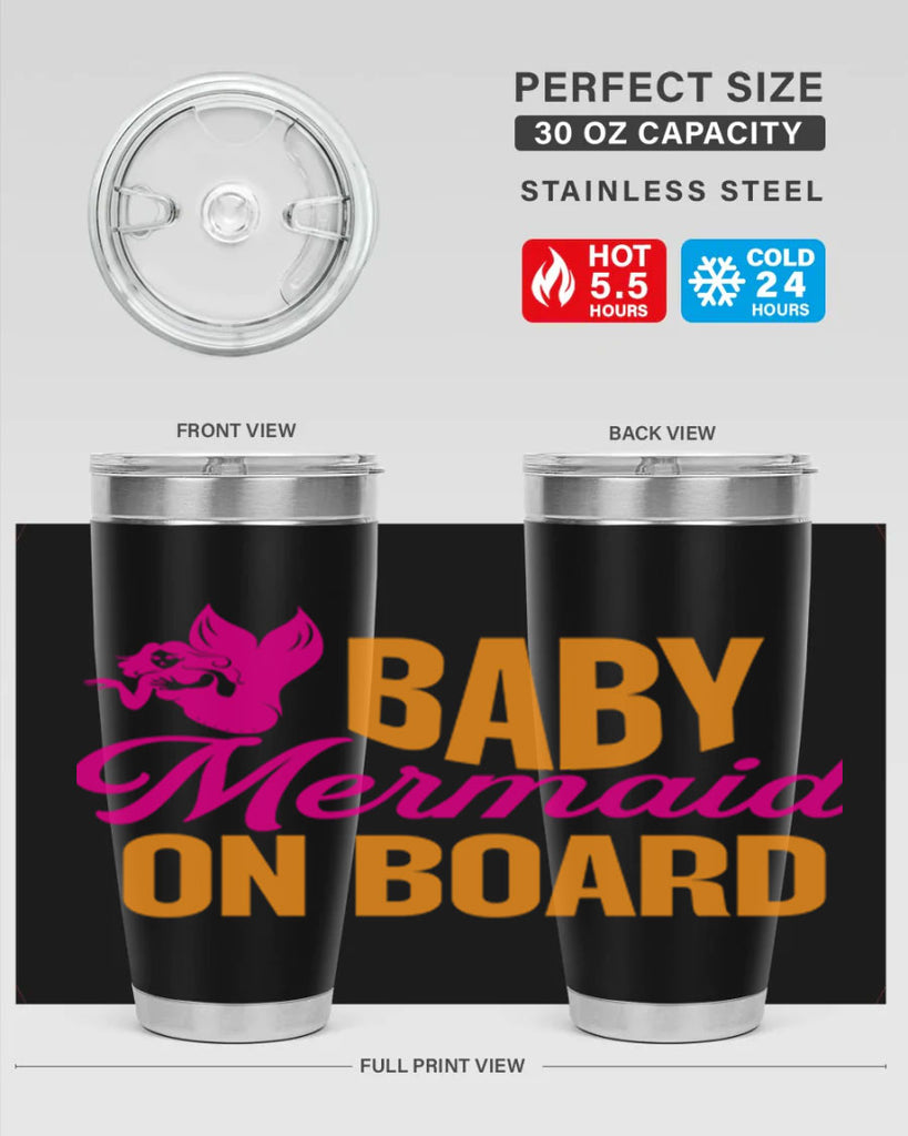 Baby Mermaid On Board 22#- mermaid- Tumbler