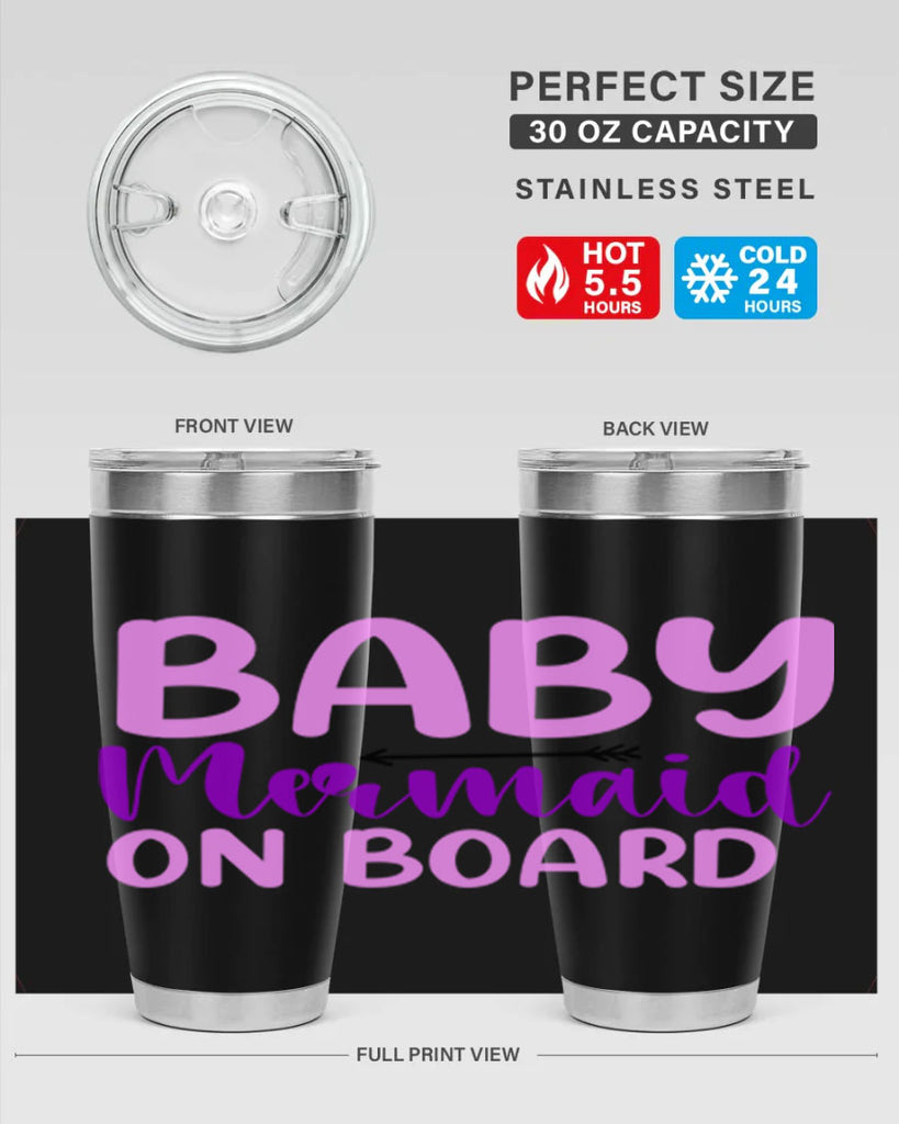 Baby Mermaid On Board 23#- mermaid- Tumbler