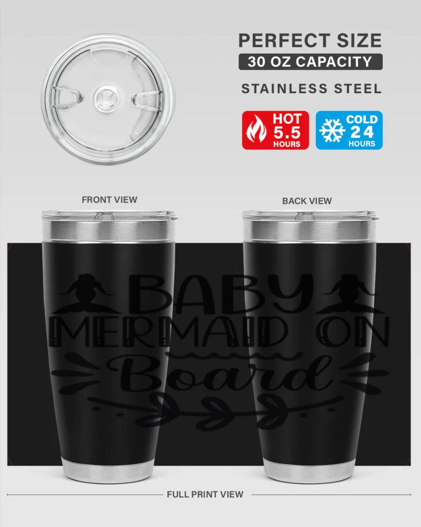 Baby mermaid on board 30#- mermaid- Tumbler