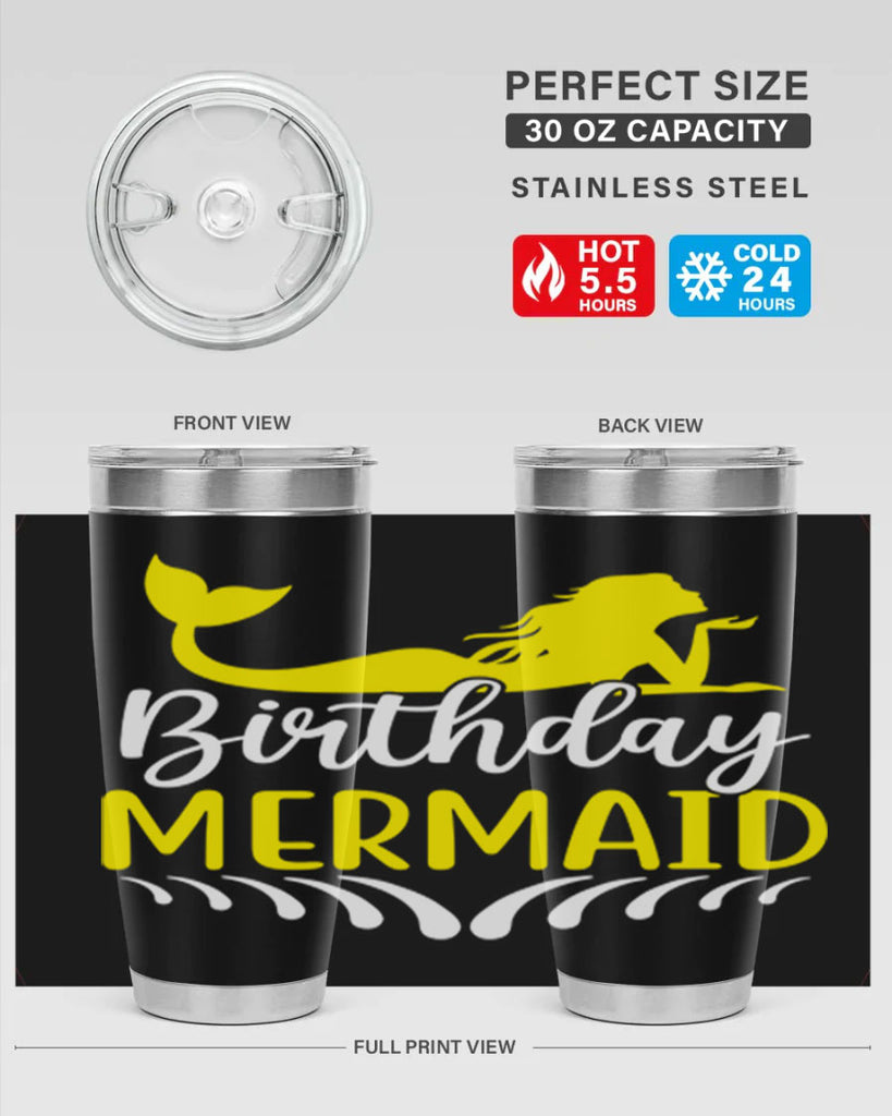 Birthday Mermaid 68#- mermaid- Tumbler