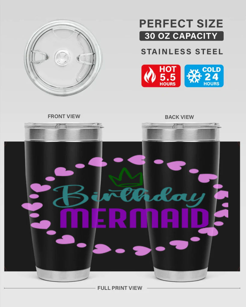 Birthday Mermaid 70#- mermaid- Tumbler