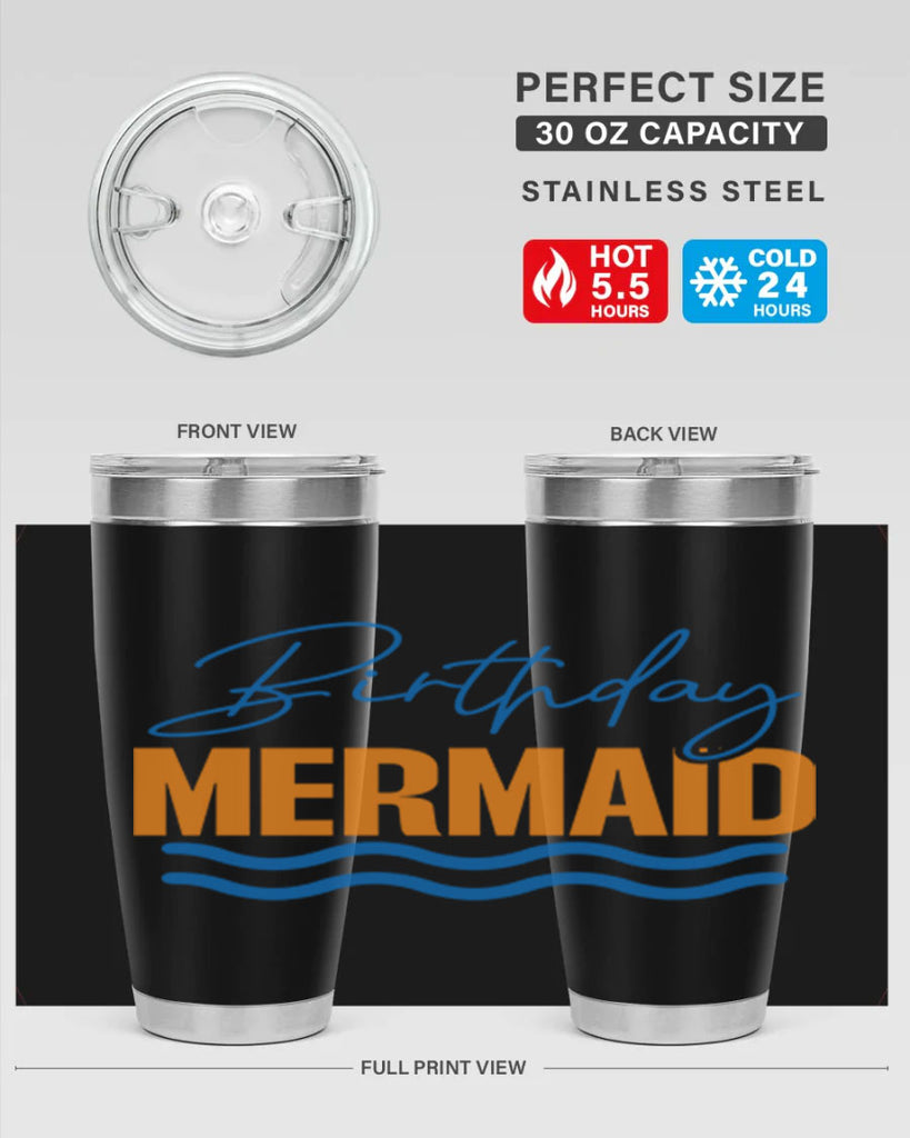 Birthday Mermaid 73#- mermaid- Tumbler
