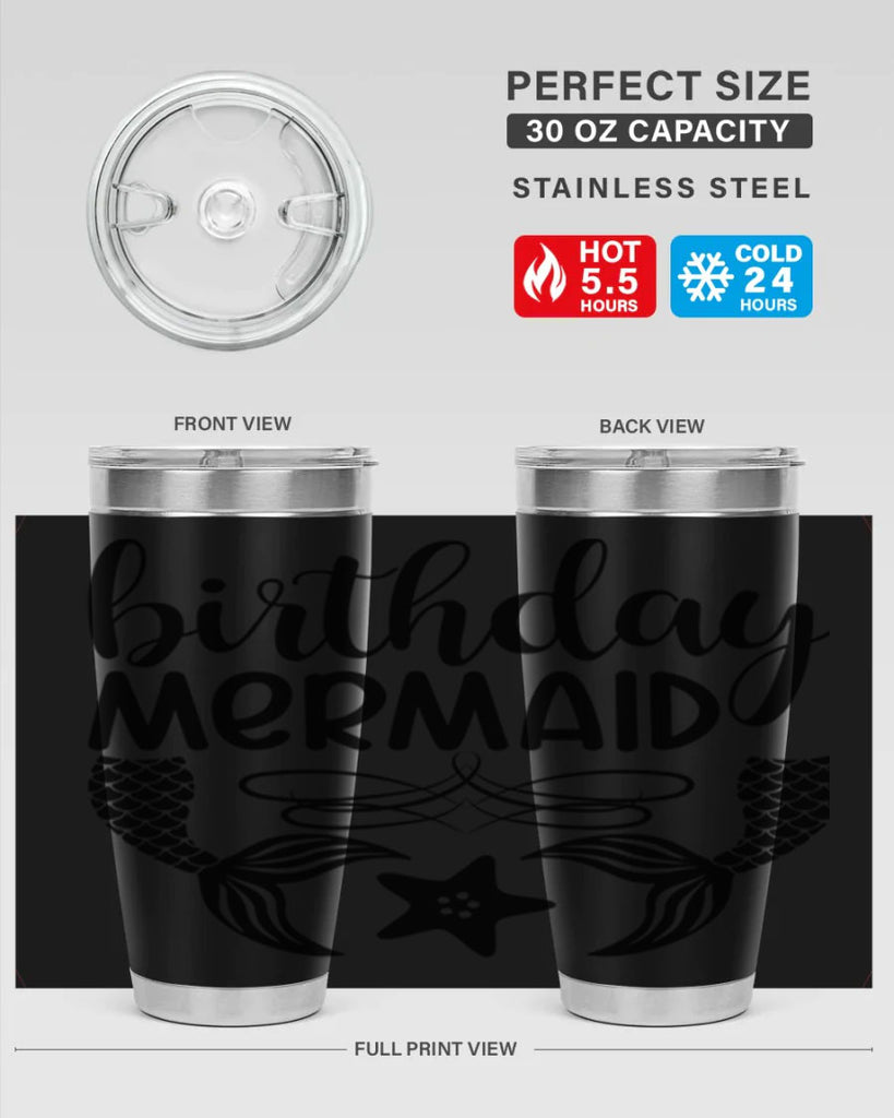 Birthday mermaid 76#- mermaid- Tumbler