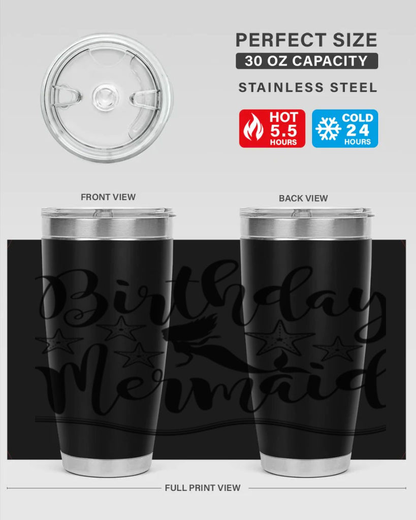 Birthday mermaid 77#- mermaid- Tumbler