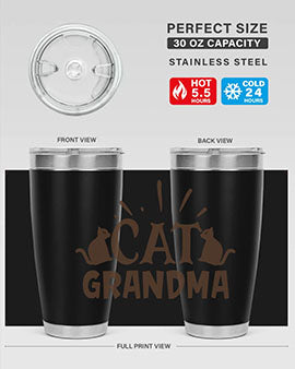 Cat Grandma Style 4#- cat- Tumbler