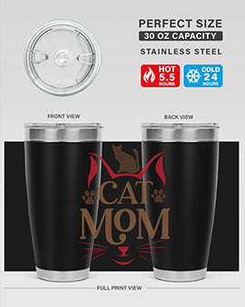 Cat Mom Style 6#- cat- Tumbler
