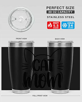 Cat Mom Style 85#- cat- Tumbler