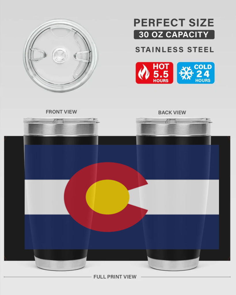 Colorado 46#- Us Flags- Tumbler