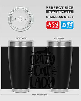 Crazy Cat Lady Style 92#- cat- Tumbler