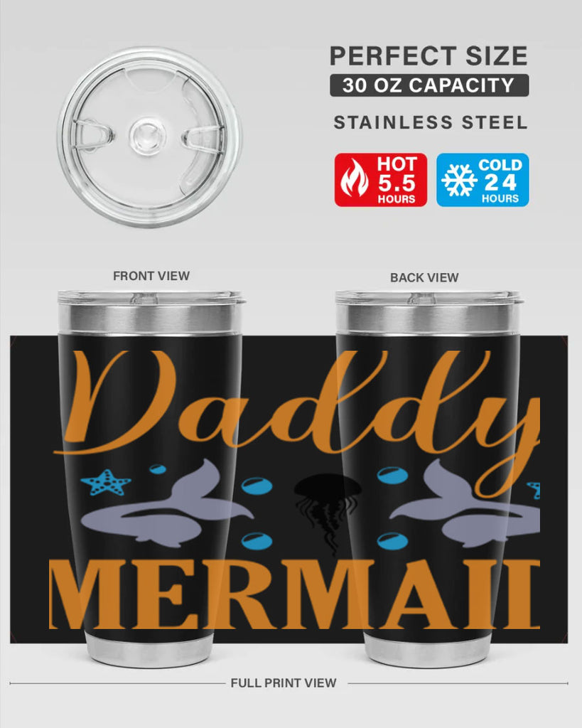 Daddy Mermaid Design 113#- mermaid- Tumbler