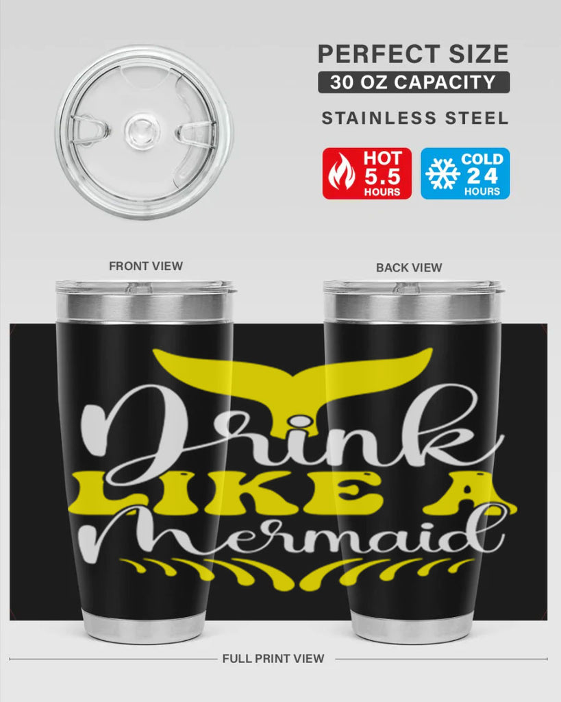 Drink Like a Mermaid 138#- mermaid- Tumbler