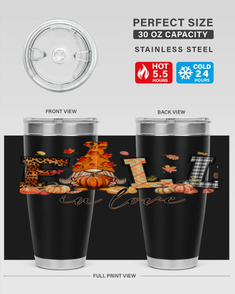 FALLinloveFallGnome 151#- fall- Tumbler