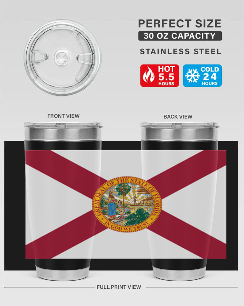 Florida 43#- Us Flags- Tumbler