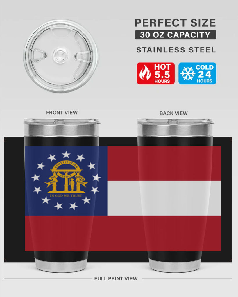 Georgia 42#- Us Flags- Tumbler