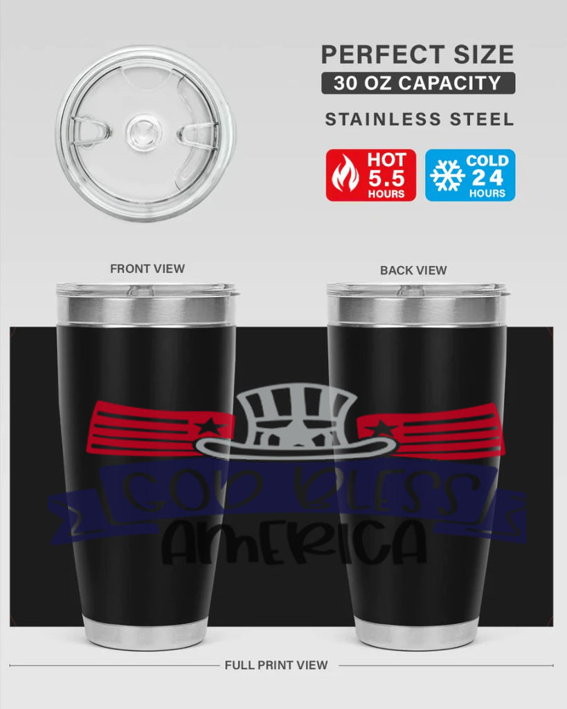 God Bless America Style 151#- Fourt Of July- Tumbler