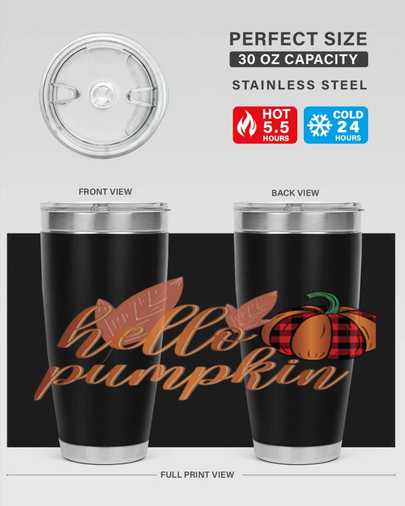 Hello Pumpkin 294#- fall- Tumbler
