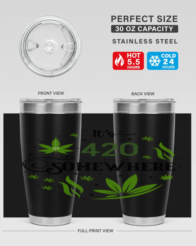 Its 420 Somewhere 156#- marijuana- Tumbler