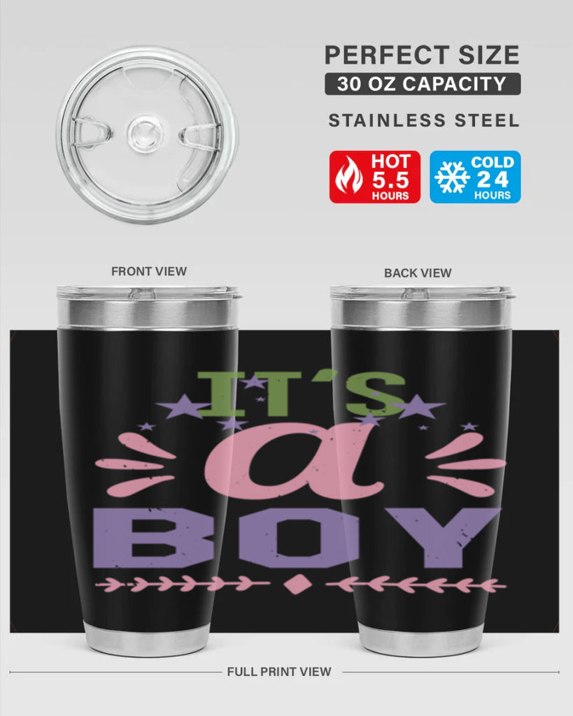 Its a boy Style 33#- baby shower- tumbler