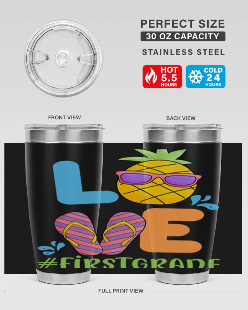 LOVE 1st Grade Summer Pineapple 8#- 1st grade- Tumbler