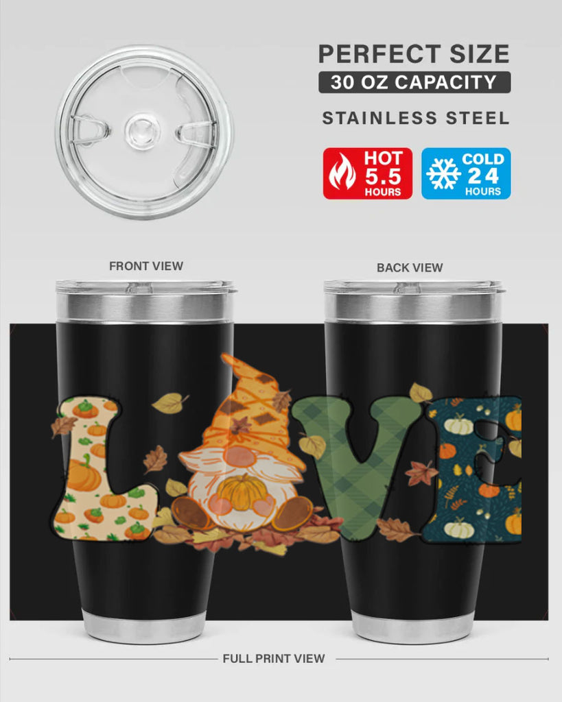 LOVEFallAutumnGnome 415#- fall- Tumbler