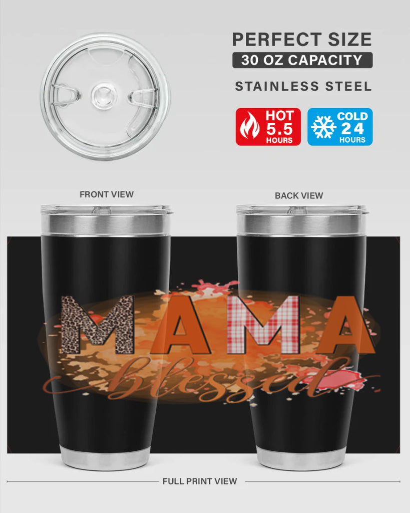 Mama Blessed 418#- fall- Tumbler
