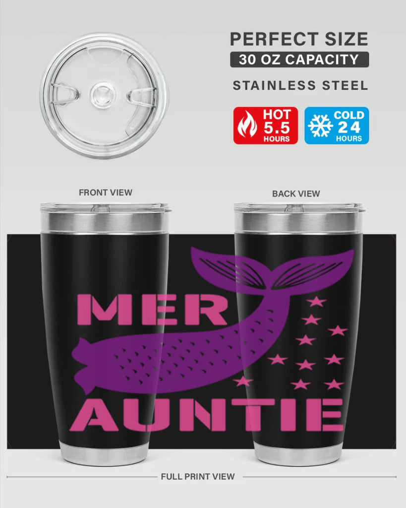 Mer Auntie 320#- mermaid- Tumbler