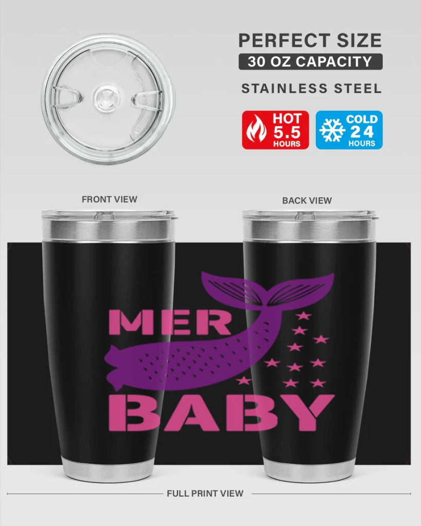 Mer Baby 321#- mermaid- Tumbler