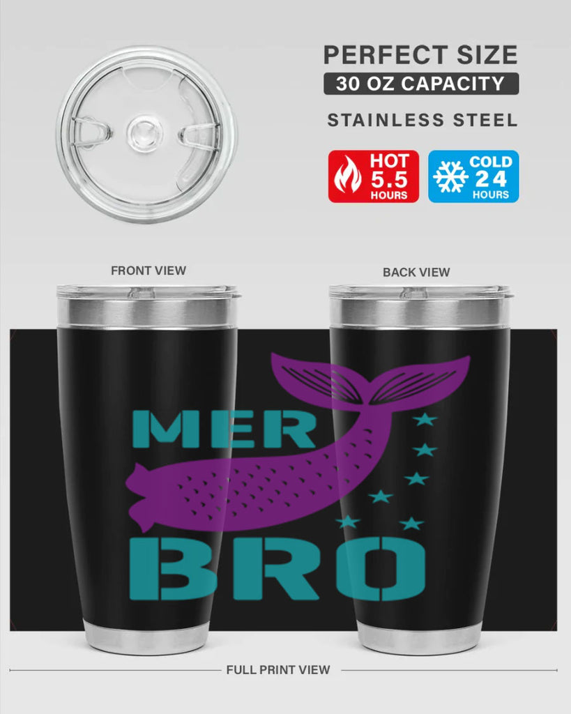 Mer Bro 322#- mermaid- Tumbler