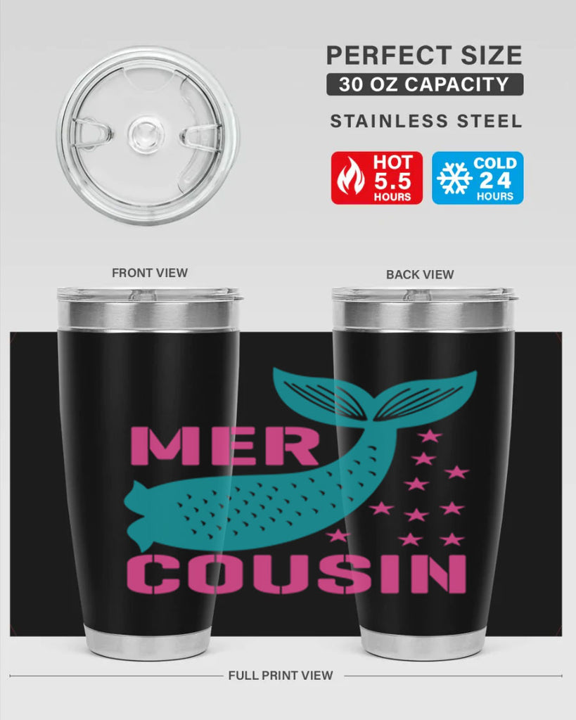 Mer Cousin 324#- mermaid- Tumbler
