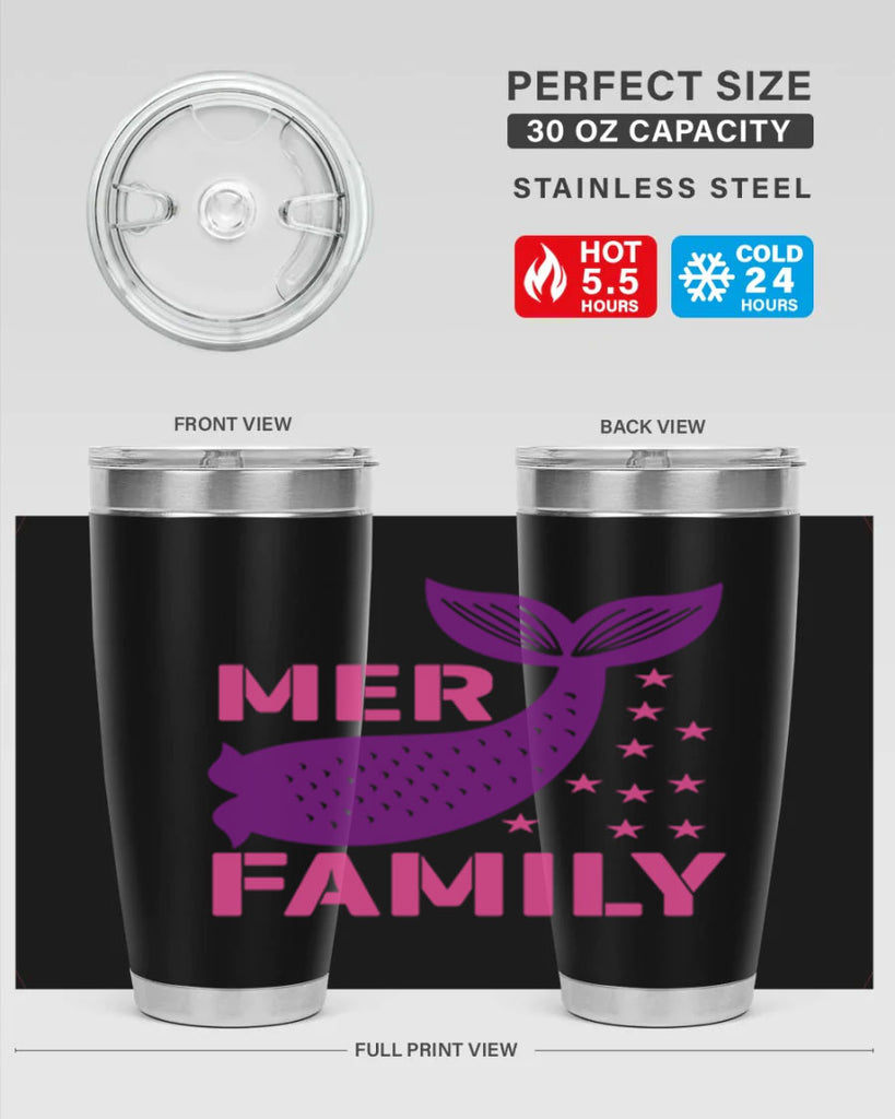 Mer Family 327#- mermaid- Tumbler