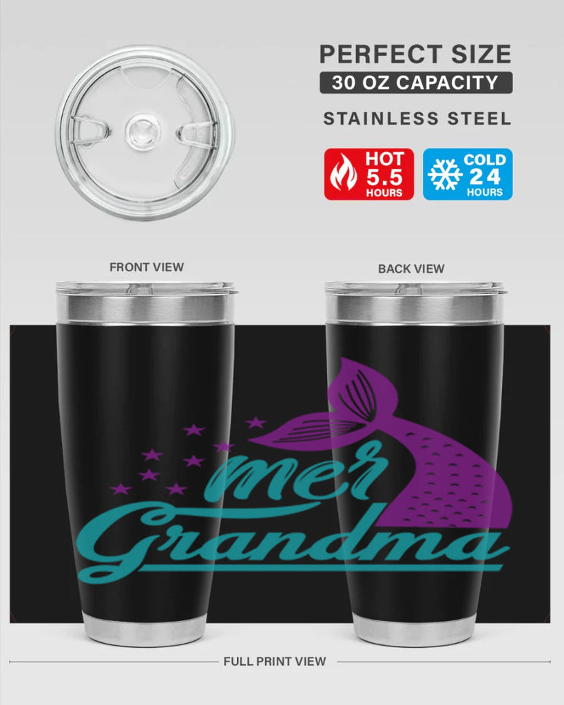 Mer Grandma 328#- mermaid- Tumbler