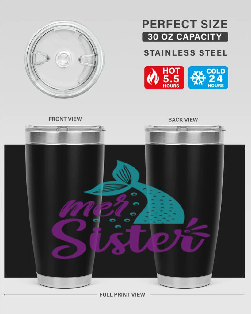Mer Sister 346#- mermaid- Tumbler