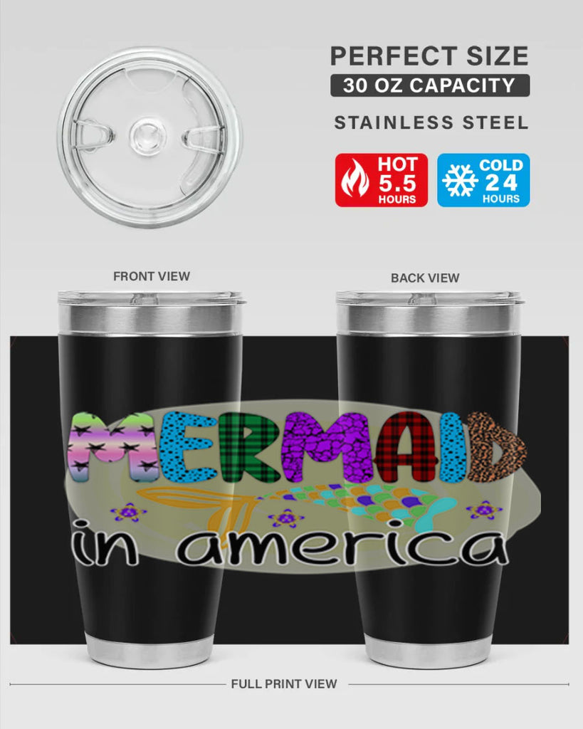Mermaid In America 419#- mermaid- Tumbler
