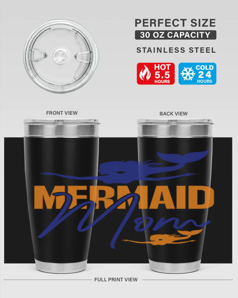 Mermaid Mom 369#- mermaid- Tumbler