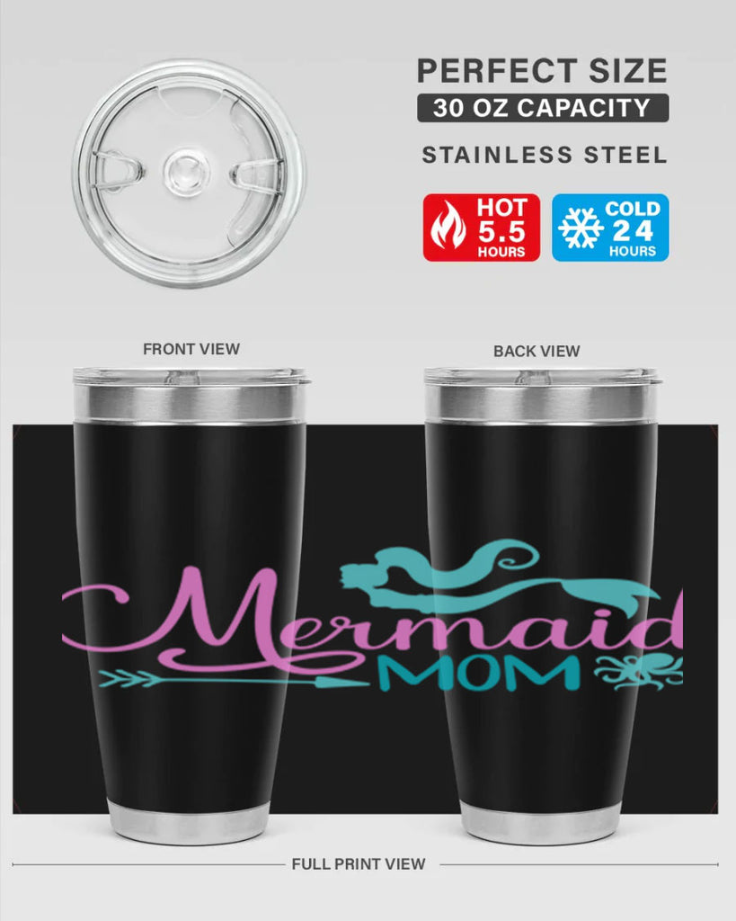 Mermaid Mom 374#- mermaid- Tumbler