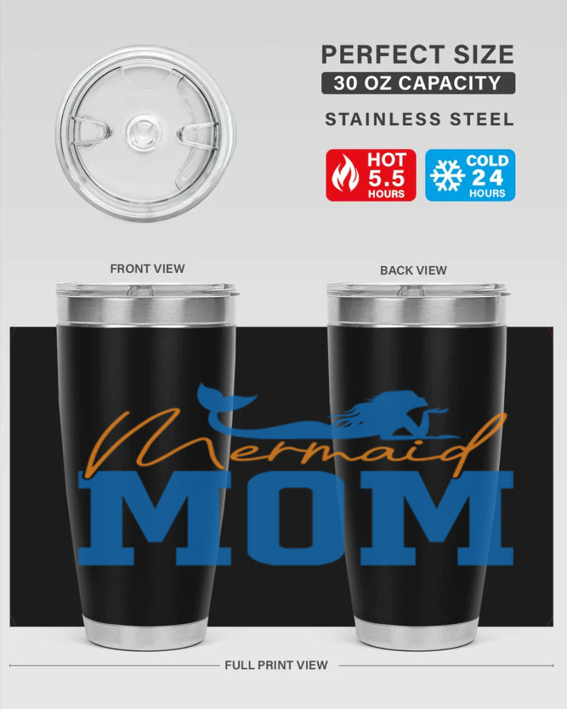 Mermaid Mom 375#- mermaid- Tumbler