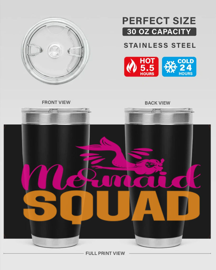 Mermaid Squad 381#- mermaid- Tumbler