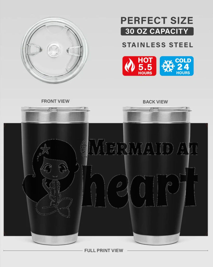 Mermaid at heart 393#- mermaid- Tumbler