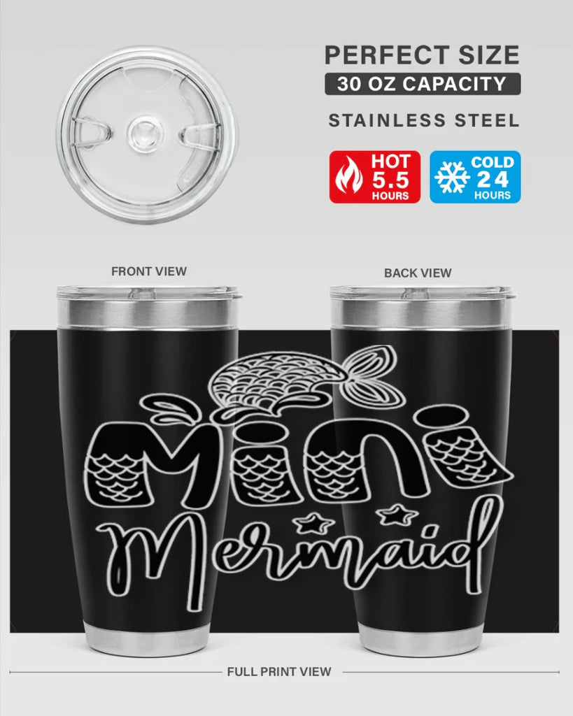 Mini Mermaid 508#- mermaid- Tumbler