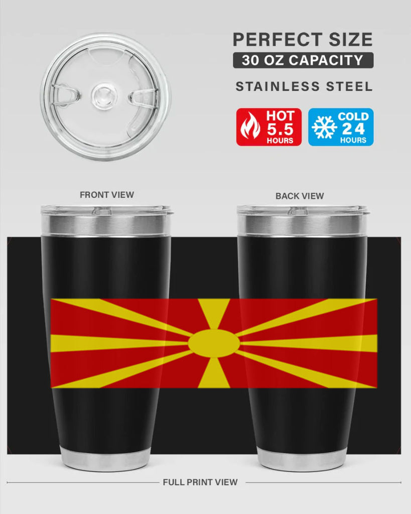 North Macedonia 69#- world flags- Tumbler